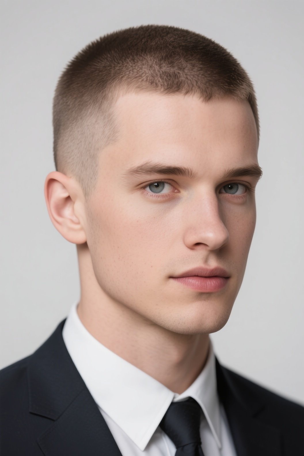 Rounded Buzz Cut Hairstyle